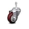 Service Caster 3.5 Inch Maroon Polyurethane Wheel Swivel 10mm Threaded Stem Caster SCC SCC-TS20S3514-PPUB-MRN-M1015 - alternate 1
